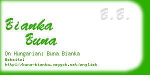 bianka buna business card